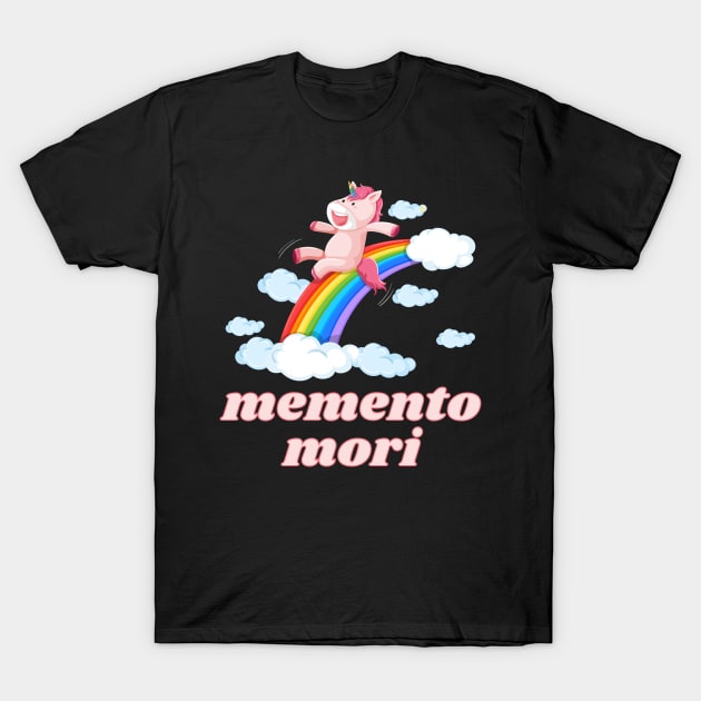 Memento Mori Unicorn T-Shirt by sqwear